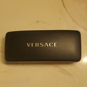 Versace Black EYEGLASS Case with Gold Logo
